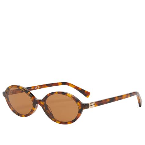 miu miu 5i448b|Miu Miu MU 04ZS 50 Brown & Light Havana Sunglasses.